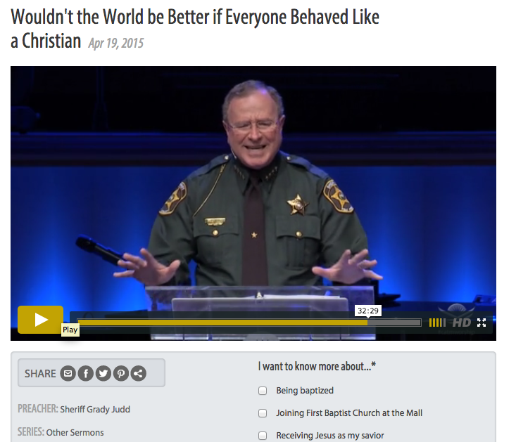 Polk County Sheriff Preaching