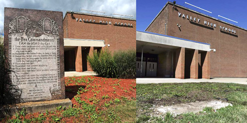 1valley-high-school monument-removed