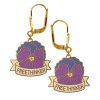 Decorative Pansy Earrings