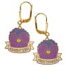 Decorative Pansy Earrings
