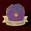Pansy Freethinker Pin