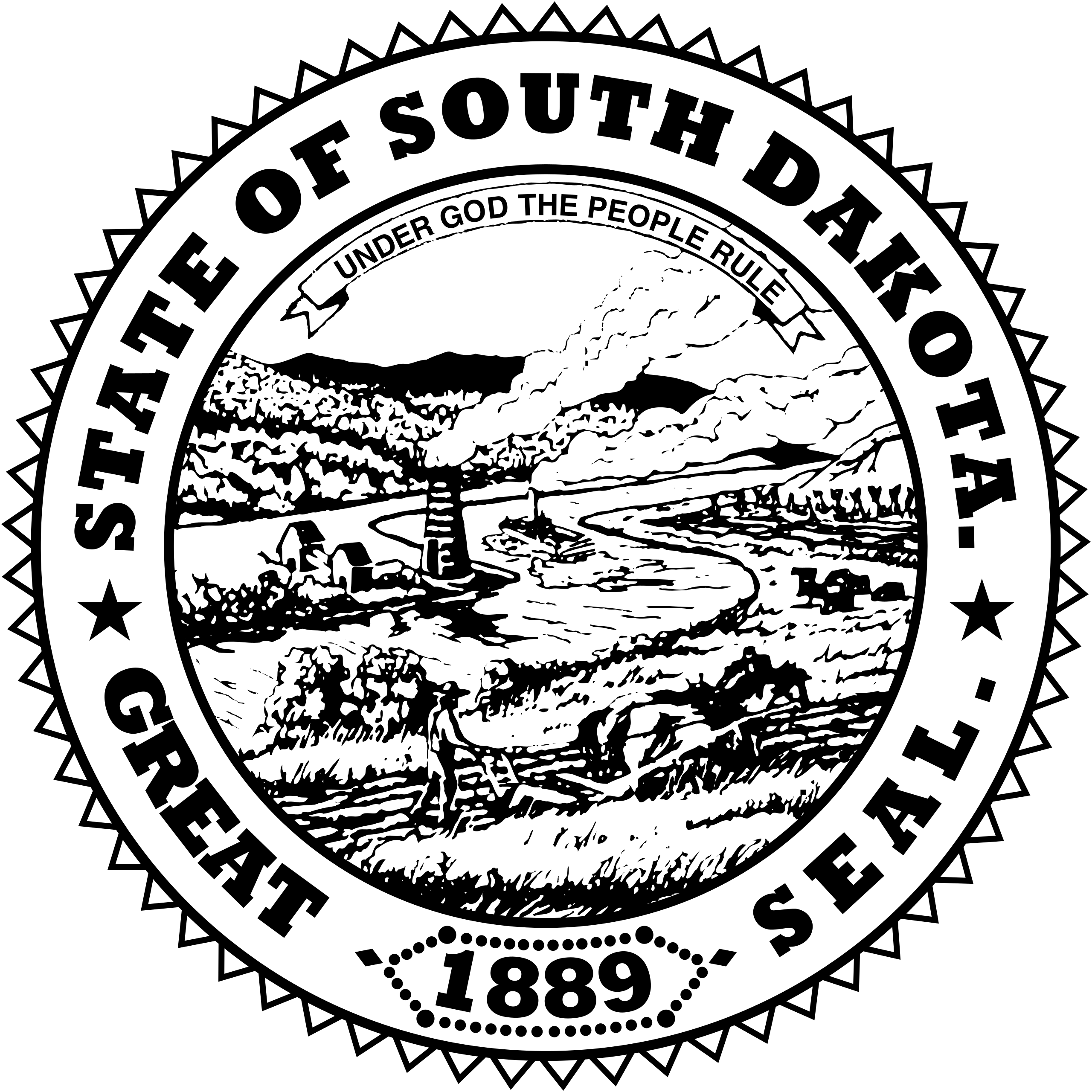 1Seal of South Dakota BW