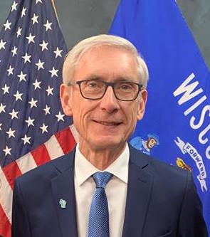 1Tony Evers Flag Portrait