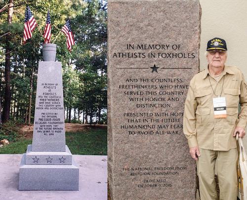 This is what the tombstone looks like for atheist US veterans when