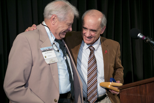 Jim McCollum and Dan medal