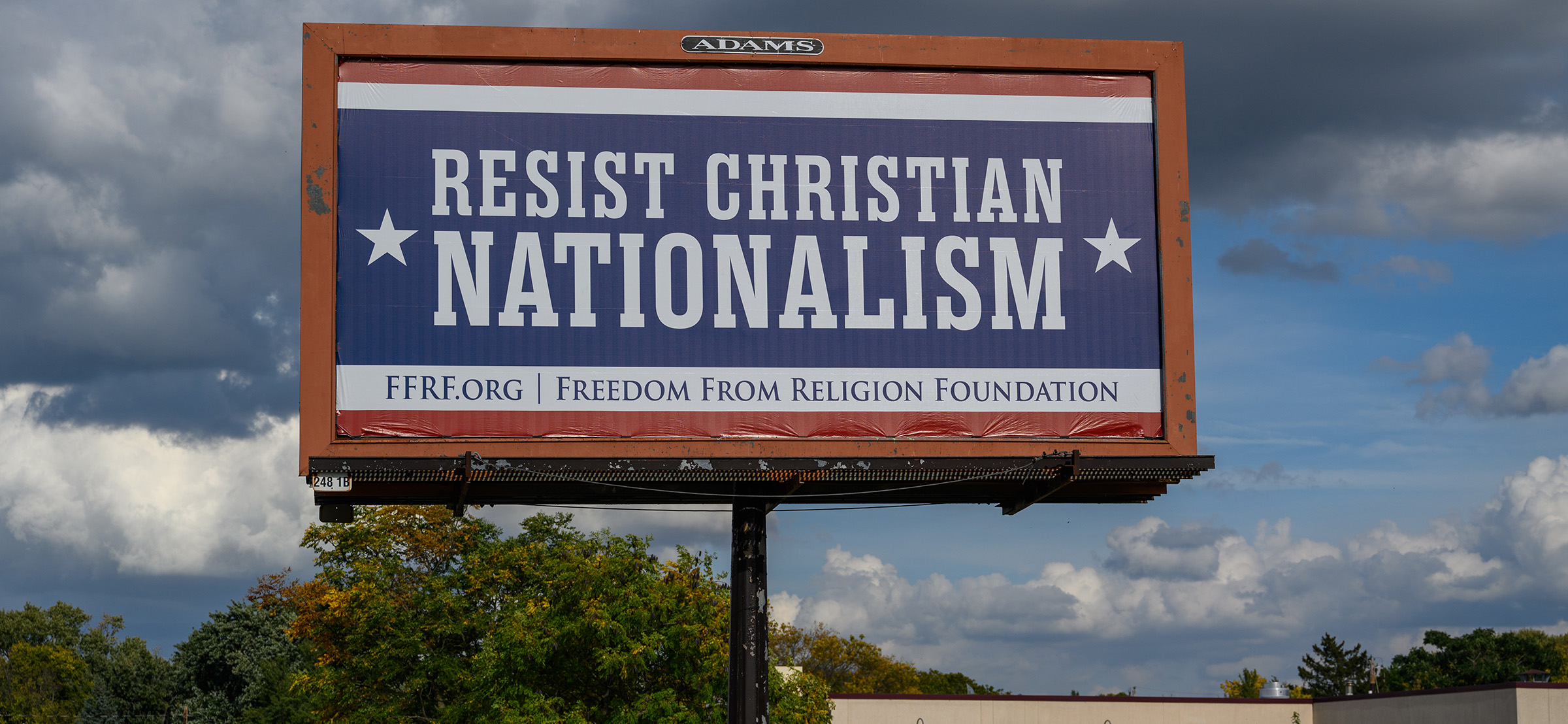 Resist Christian Nationalism Billboard Standing