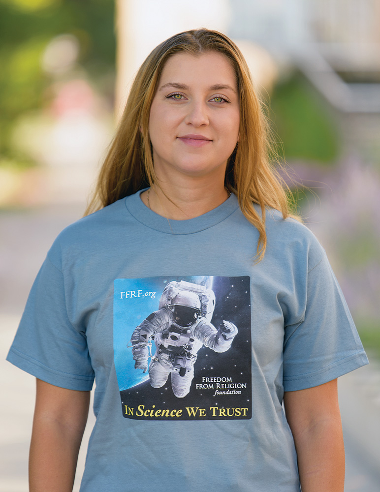 In Science We Trust T-shirt with Astronaut NEW DESIGN