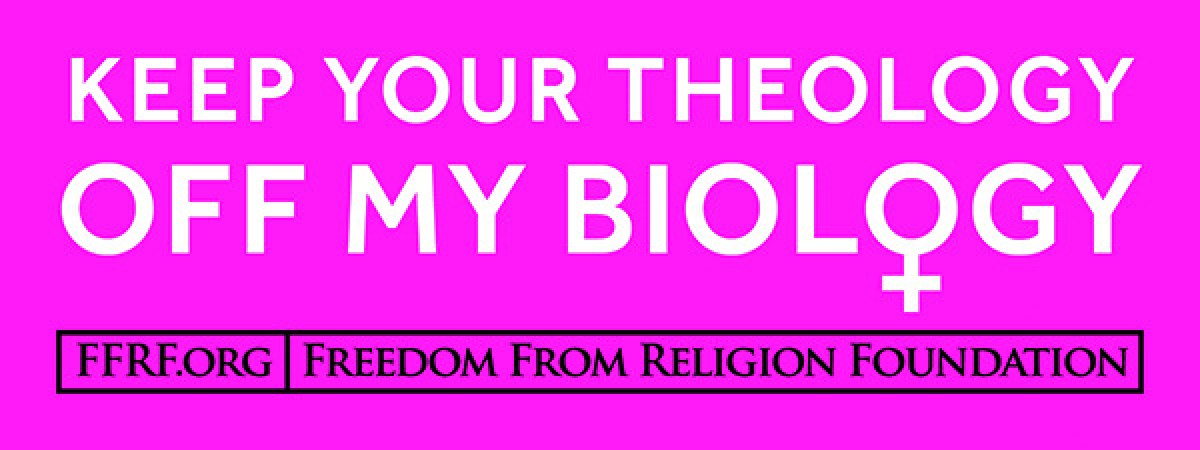 Keep Your Theology Off My Biology sticker 