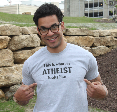This is What an Atheist Looks Like T-shirt - grey unisex