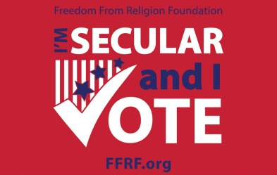 Placard - I'm Secular and I Vote