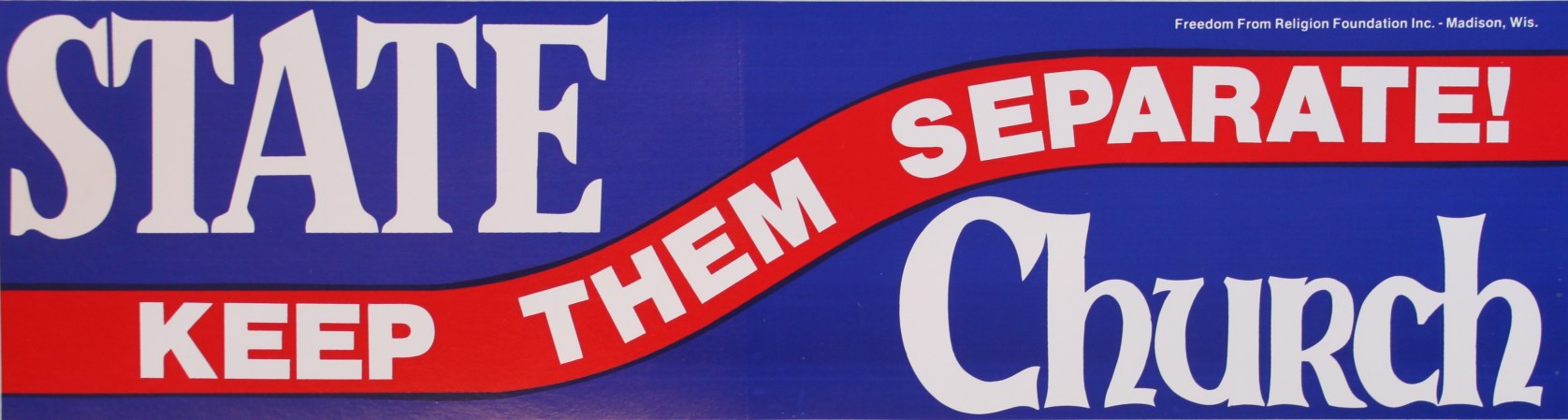 State-church keep them separate bumper sticker