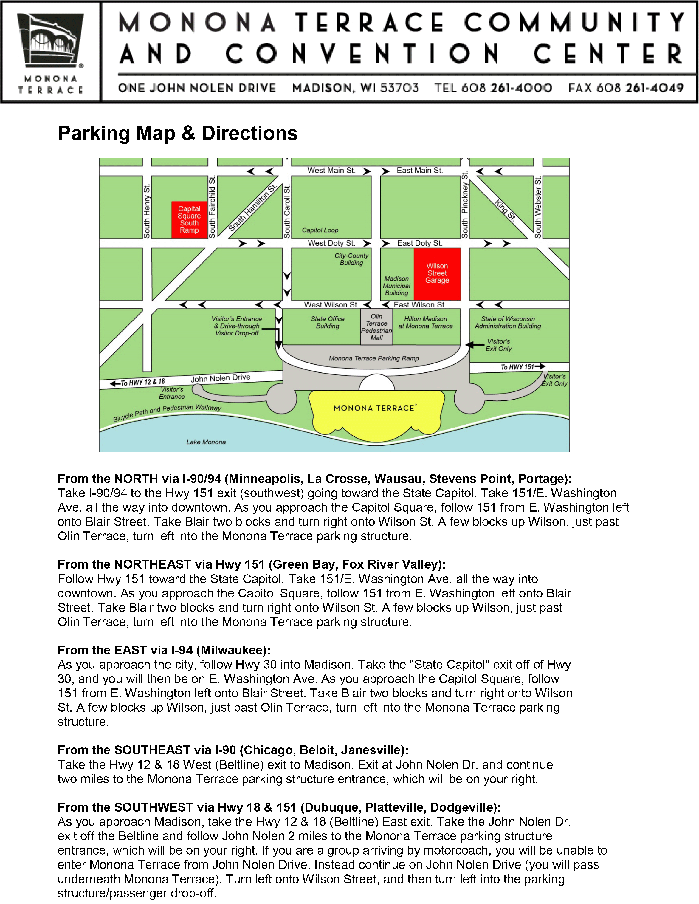 Monona Terrace Parking Calendar - Dasie Thomasine