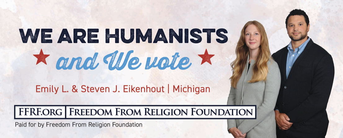 Secular vote campaign Michigan billboard
