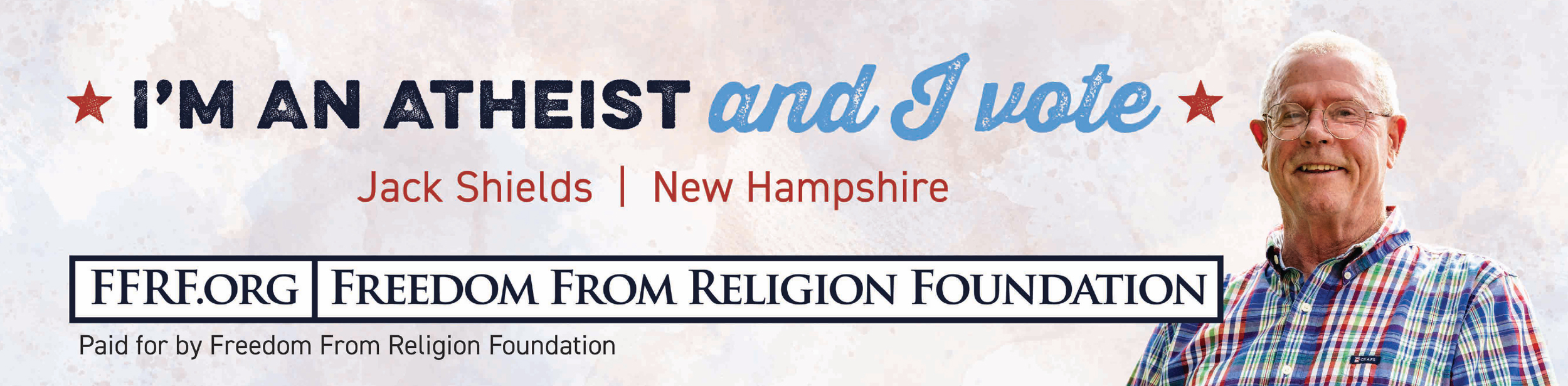 Secular vote campaign New Hampshire billboard