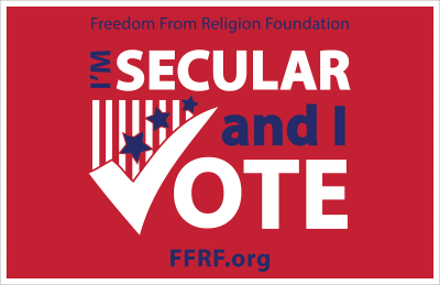 Secular Vote Placard