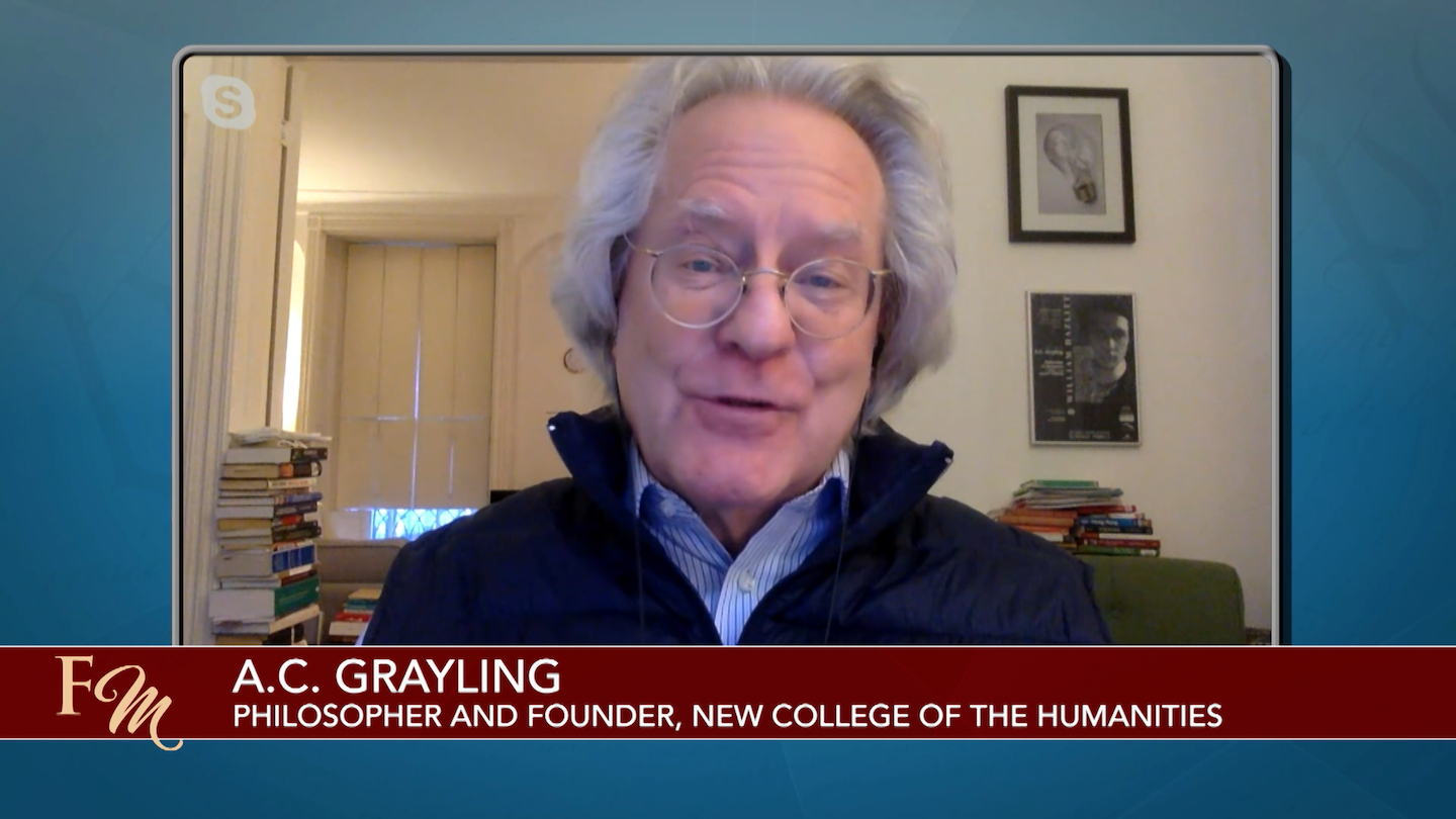 A C Grayling interview on TV