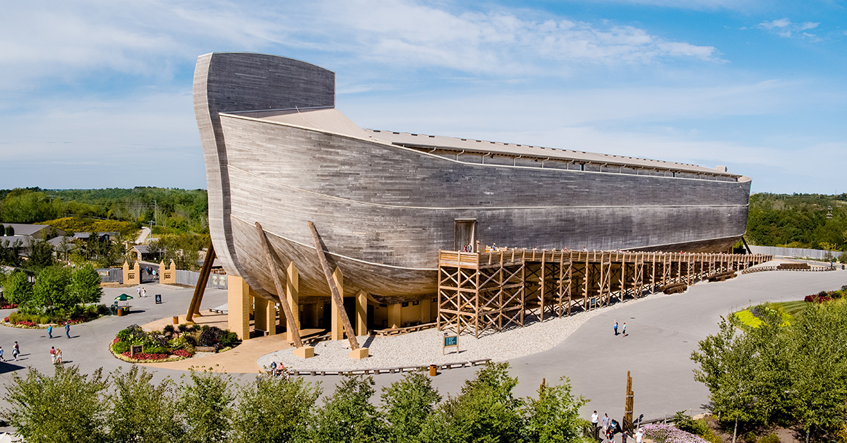 Landscape shot of the Ark Encounter and Creation Museum in Kentucky