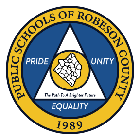 crest for Public Schools of Robeson County, Pride - Unity - Equality - established 1989