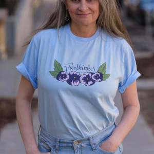 Freethinker with Pansies T-Shirt