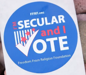 I'm Secular and I Vote Sticker