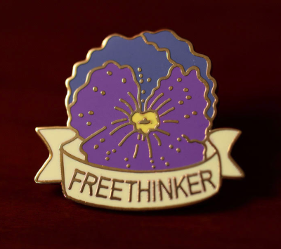 Pansy Freethinker Pin