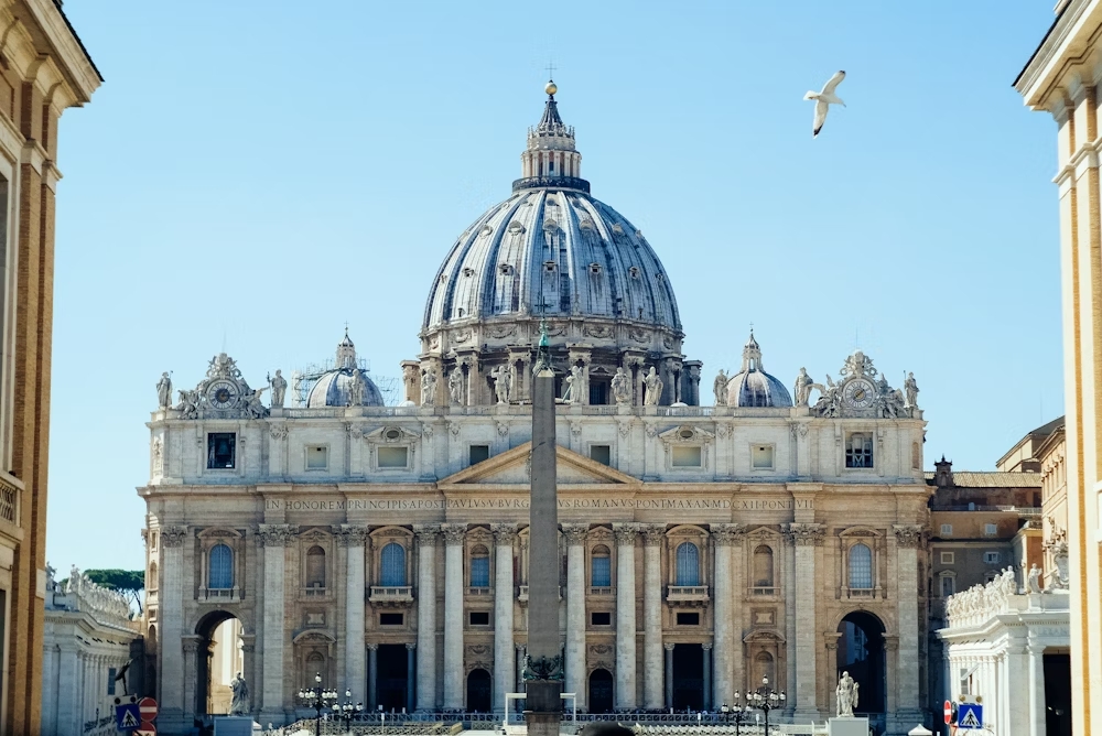 The vatican building on a clear sunny day