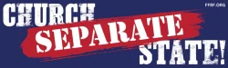 Separate Church and State Bumper Sticker