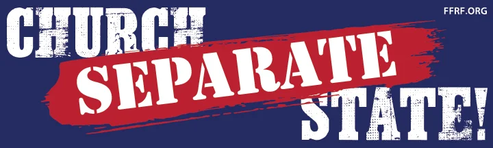 Separate Church and State Bumper Sticker
