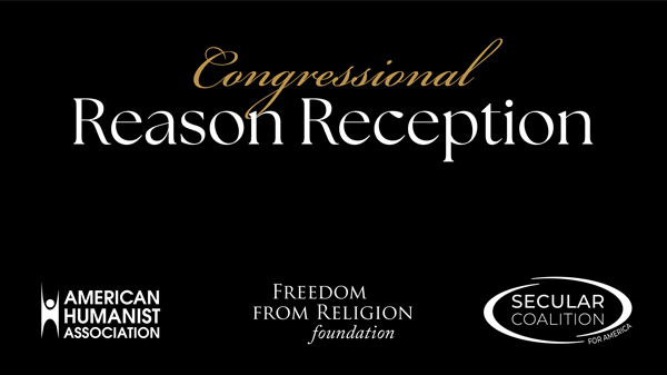 Representative Jared Huffman and Representative Jamie Raskin at the Congressional Reason Reception